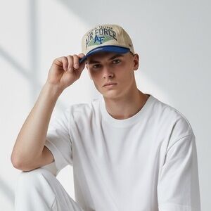47 Brand Air Force Falcons Rope Snapback Hat Natural Blue Adjustable NCAA